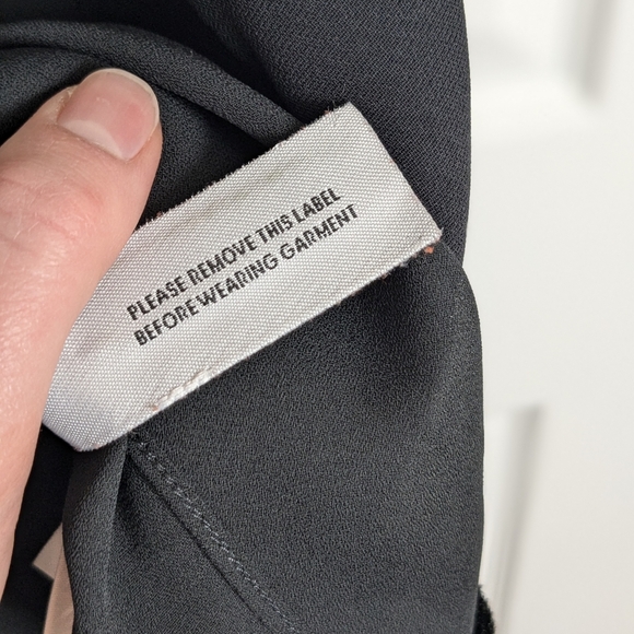 Ann Taylor Loft Women's Beaded Sleeves Slip Dress Black Size 12 - Picture 8 of 8